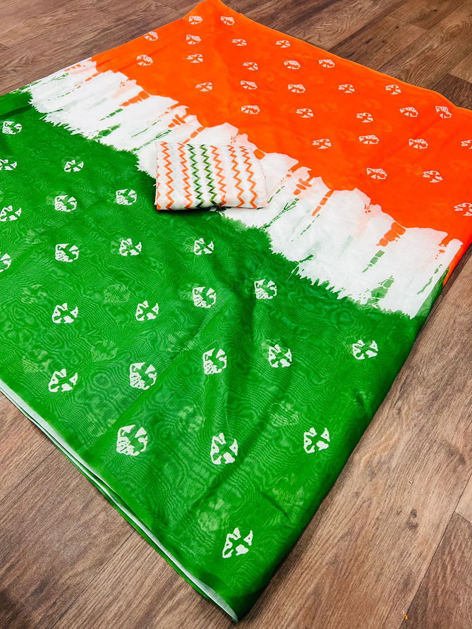  VK4120 Independence Day Printed Sarees Catalog